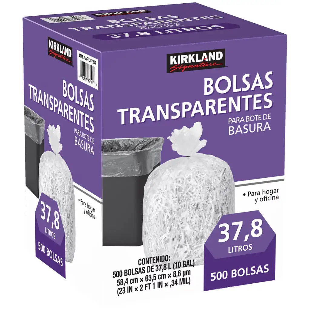 Bolsas Transparentes Kirkland 10gal
